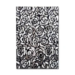 Abstract Roses Hair on Hide Grey 8' x 10' Rug