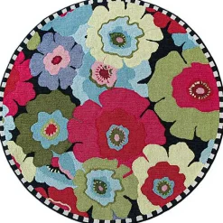 Always Flowers Indoor/Outdoor Rug - 6' Round