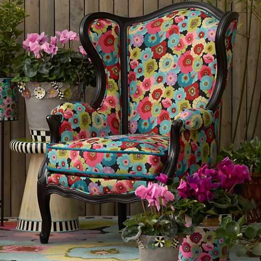 Always Flowers Outdoor Wing Chair