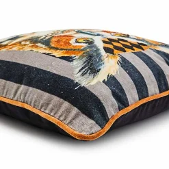 Autumnology Check Owl Throw Pillow