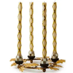 Autumnology Gold Leaf Ring Candle Holder