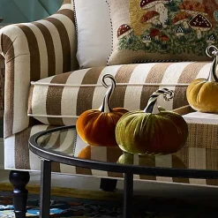 Autumnology Orange Twisted Stem Velvet Pumpkin