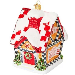 Bake Shop Gingerbread Cottage Glass Ornament