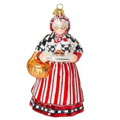 Bake Shop Mrs. Claus Glass Ornament