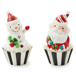 Bake Shop Santa  Snowman Cupcake Boxes, Set of 2