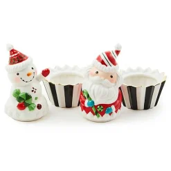 Bake Shop Santa  Snowman Cupcake Boxes, Set of 2