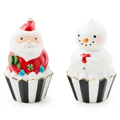 Bake Shop Santa  Snowman Salt  Pepper Set
