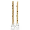 Bee Gold Dinner Candles, Set of 2