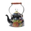 Black Flower Market 2 Quart Tea Kettle