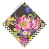 Black Flower Market Cocktail Paper Napkins