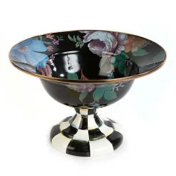 Black Flower Market Large Compote