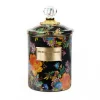 Black Flower Market Medium Canister