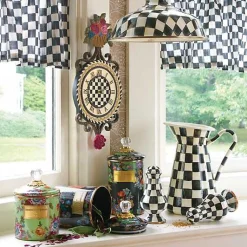 Black Flower Market Medium Canister