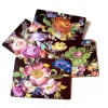 Black Flower Market Placemats, Set of 4