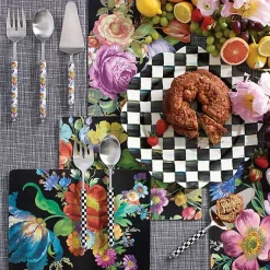 Black Flower Market Placemats, Set of 4