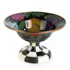 Black Flower Market Small Compote