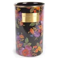 Black Flower Market Utensil Holder