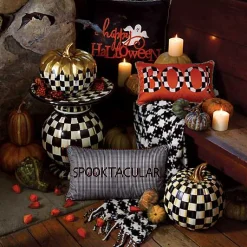 Black  Ivory Houndstooth Throw