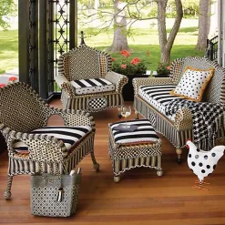 Black  Ivory Houndstooth Throw