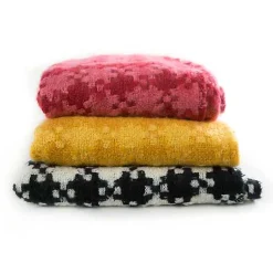 Black  Ivory Houndstooth Throw