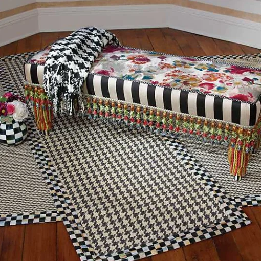 Black  Ivory Houndstooth Throw