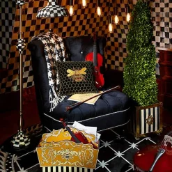 Black  Ivory Houndstooth Throw