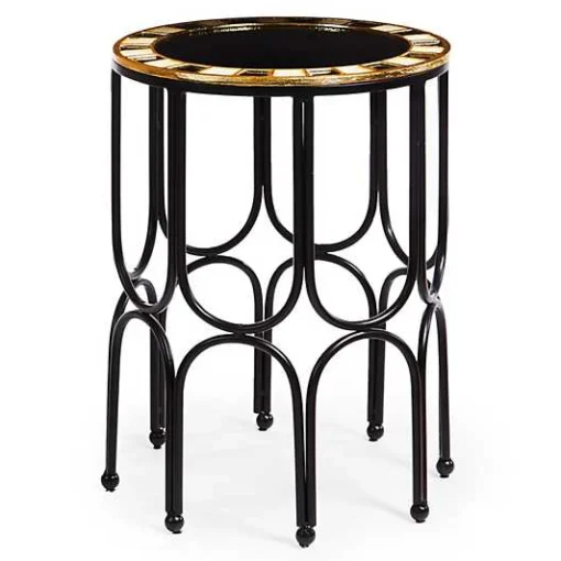Black Tie Round Accent Table