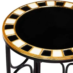 Black Tie Round Accent Table