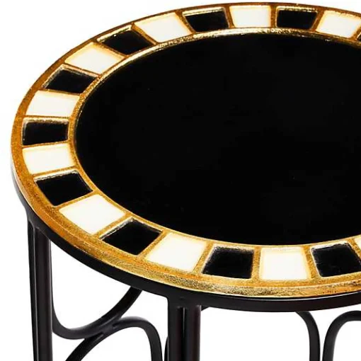 Black Tie Round Accent Table
