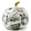 Black Toile Large Pumpkin