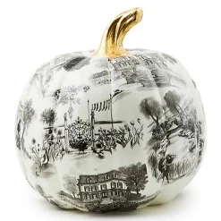 Black Toile Large Pumpkin