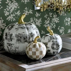 Black Toile Large Pumpkin