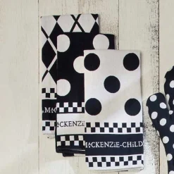 Black  White Dot Dish Towels, Set of 3