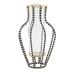Black  White Mei Ping Large Vase