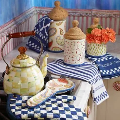 Blue  White Zig Zag Dish Towels, Set of 3