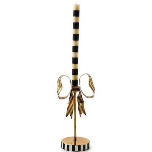 Bow Tall Metal Candle Holder