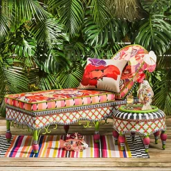 Breezy Poppy Outdoor Chaise