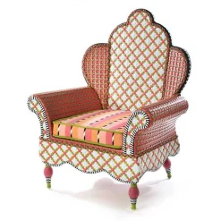 Breezy Poppy Outdoor Wing Chair
