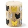 Butterfly Silver  Gold 4 Pillar Candle