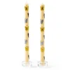 Butterfly Silver  Gold Dinner Candles, Set of 2