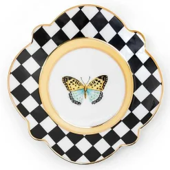 Butterfly Toile Bread and Butter Plate