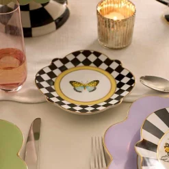 Butterfly Toile Bread and Butter Plate