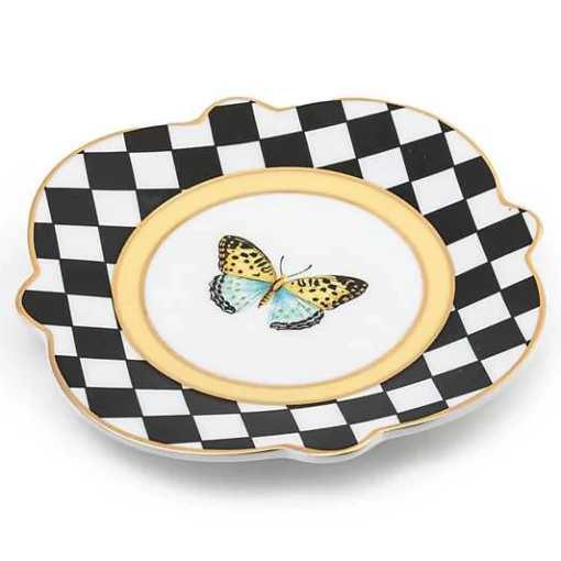 Butterfly Toile Bread and Butter Plate