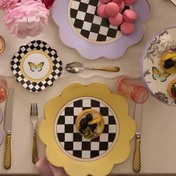 Butterfly Toile Buttercream Dinner Plate