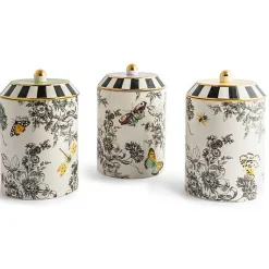 Butterfly Toile Canisters, Set of 3