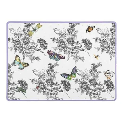 Butterfly Toile Cork Back Placemats, Set of 4