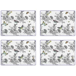 Butterfly Toile Cork Back Placemats, Set of 4