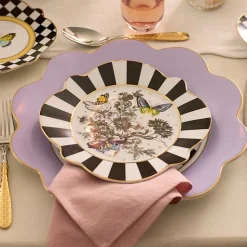 Butterfly Toile Lavender Dinner Plate