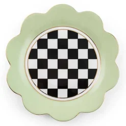 Butterfly Toile Pistachio Dinner Plate