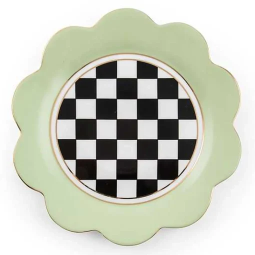 Butterfly Toile Pistachio Dinner Plate
